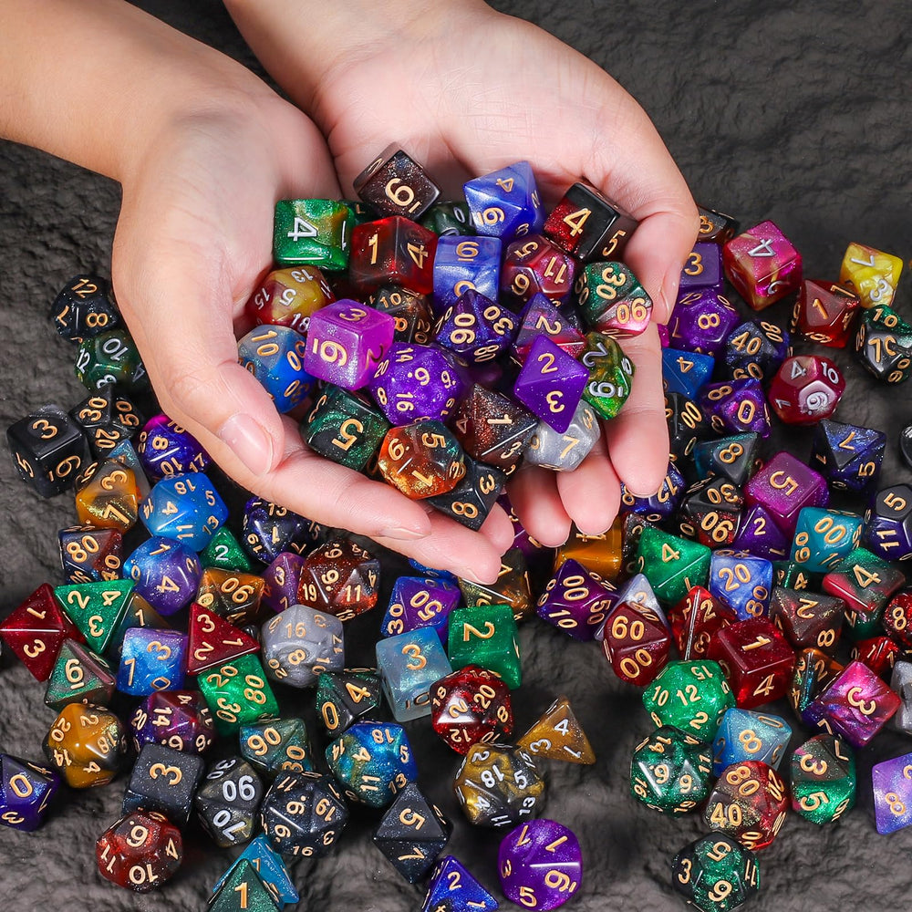 CiaraQ DND dice d20-d12-d10 set for essential RPG rolls during gameplay.