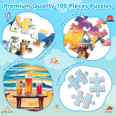 Ciavotie Japan Landscape 100-piece puzzle delivers calm, colorful scenery.
