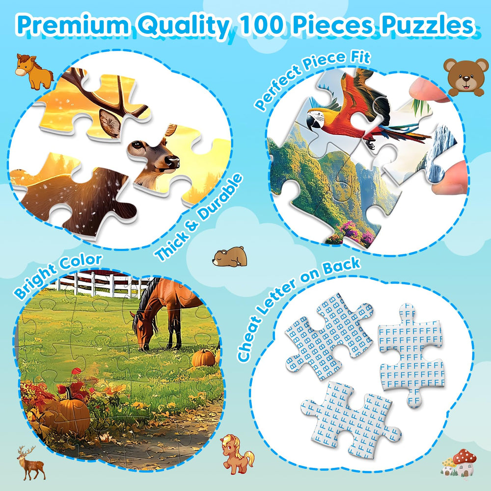 Ciavotie black-bears-lake 100-piece puzzle for mindful play.
