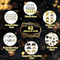CIEOVO New Year crown hat elevates party attire for memorable shots