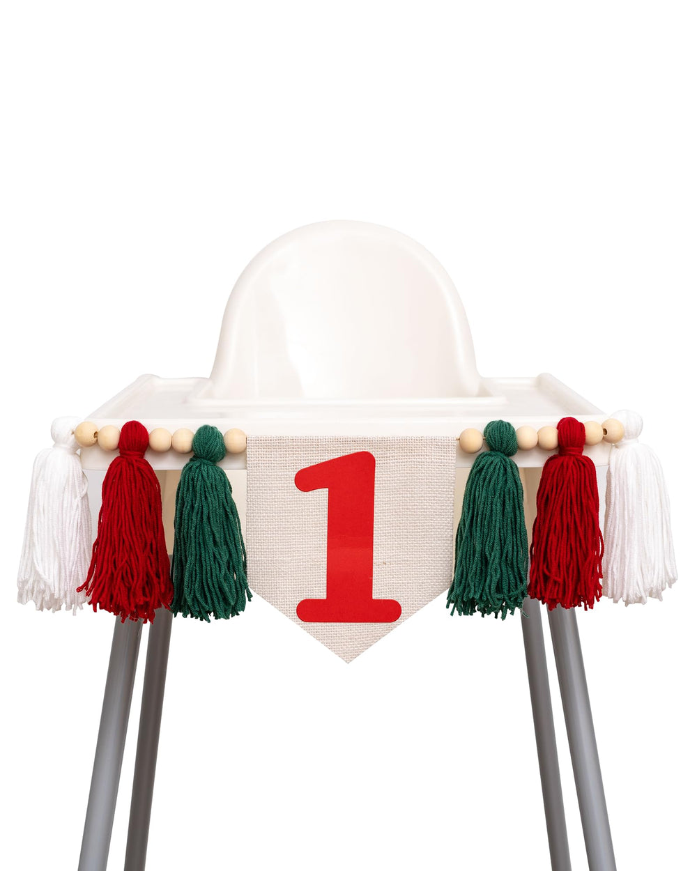 CIEQR Christmas first birthday high chair banner decor adds festive charm to photos.