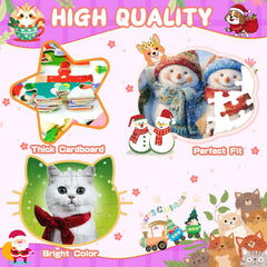Ciesa cats puzzle bundle: bright 100-piece designs to boost focus during play.