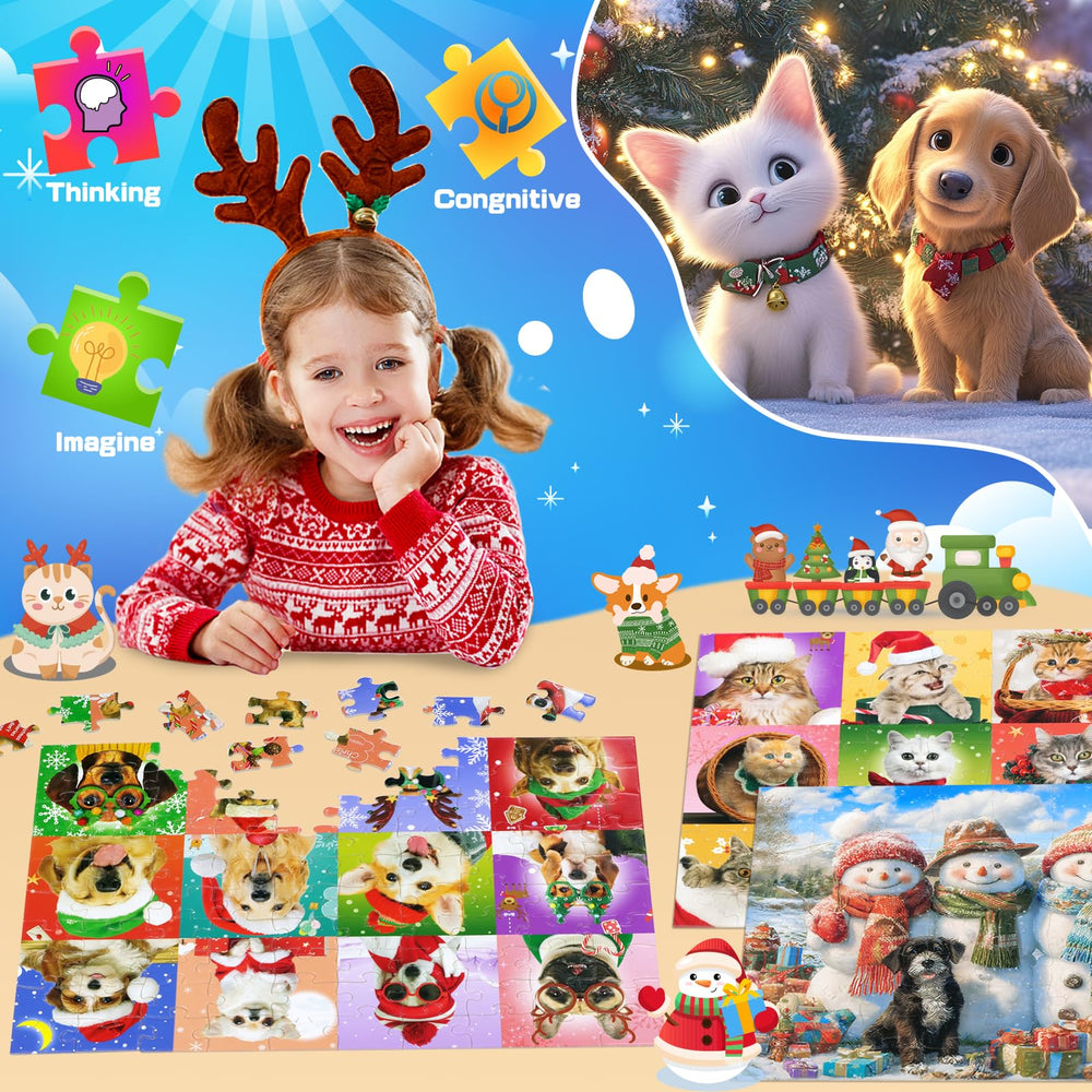 Ciesa Christmas train puzzle: 100-piece scene for collaborative family puzzle time.