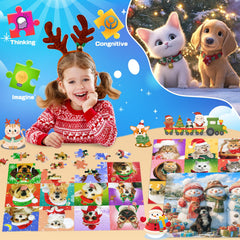 Ciesa Christmas train puzzle: 100-piece scene for collaborative family puzzle time.