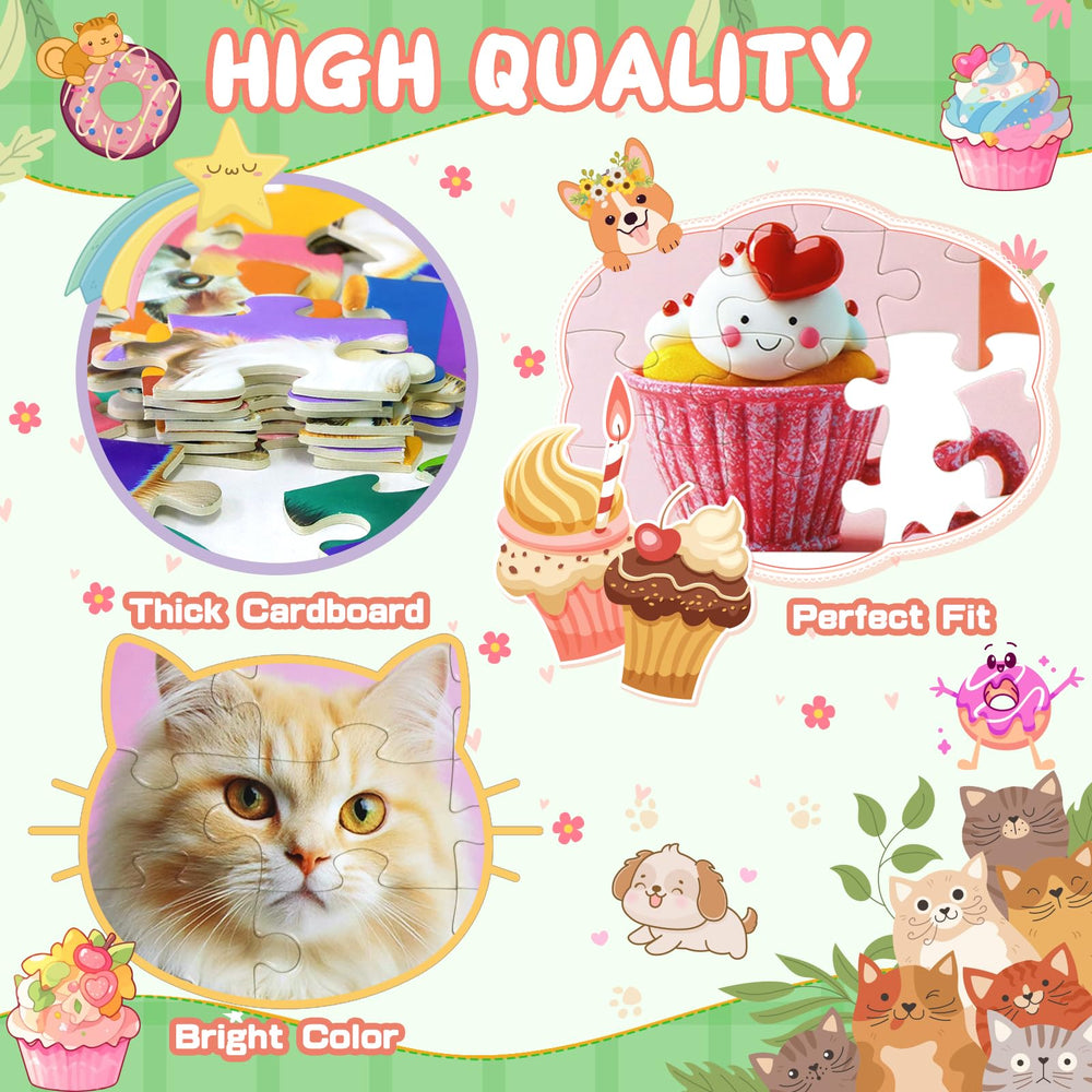 Ciesa donuts cupcakes 100-piece puzzles foster color recognition and logic.