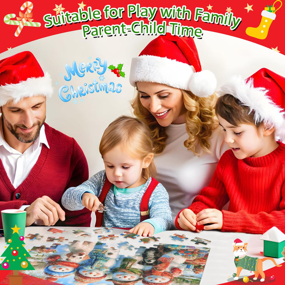 Ciesa family puzzle time: 100-piece set ideal for group holiday activity.