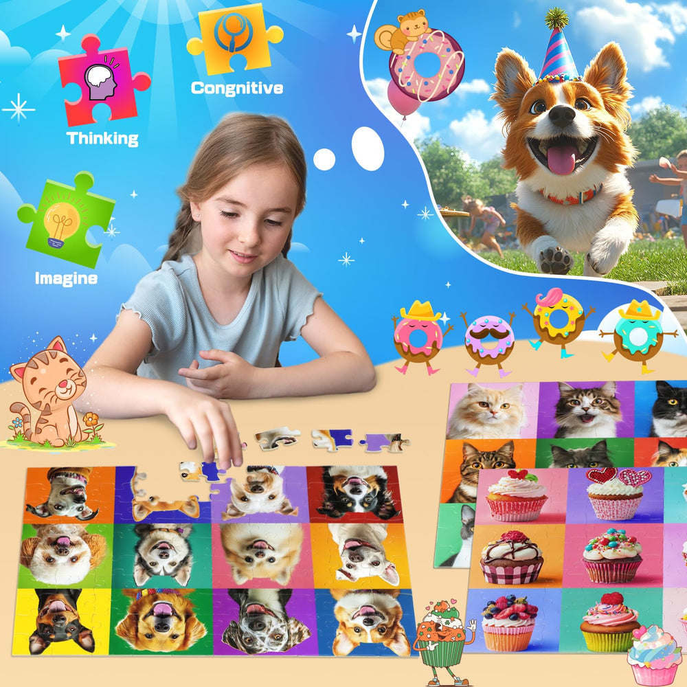 Ciesa four-pack puzzle box front showcases themes and value.