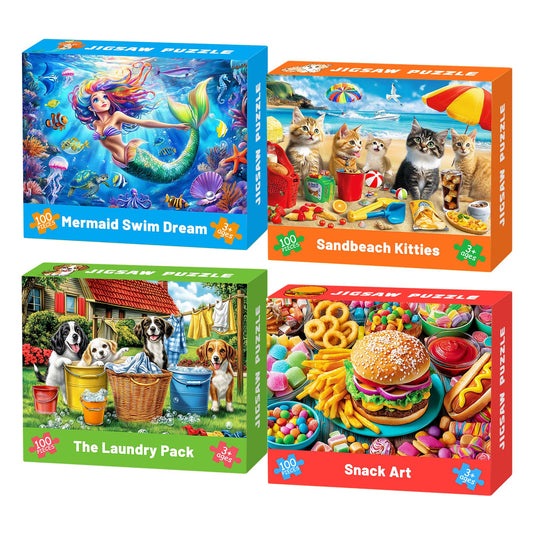 Ciesa Mermaid Swim Dream puzzle cover with vibrant colors to engage kids.