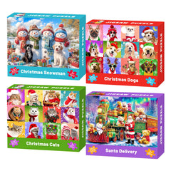Ciesa snowman puzzle: 100-piece set for cozy holiday play.