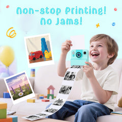 CIGXAVO kids camera 180° flip lens supports fun selfies.