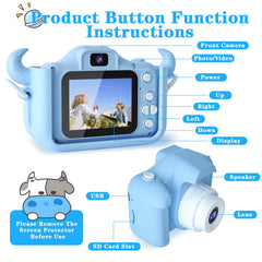 CIMELR Kids Camera with front/rear HD lens captures clear memories during playtime.