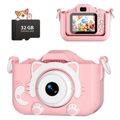 CIMELR Kids Camera front view with protective silicone case for safe play.