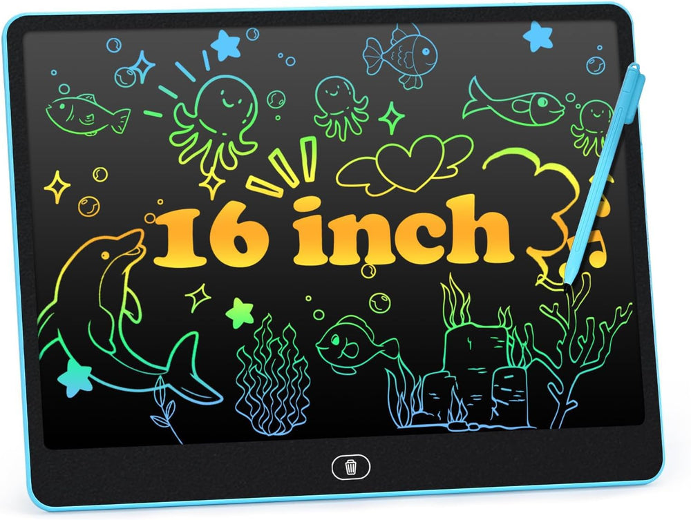 Cimetech 16-inch LCD writing tablet for travel doodles and kid-friendly drawing.
