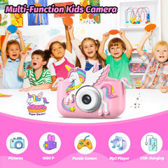 Cimizi Kids Camera includes 32GB SD card for instant storage of memories.