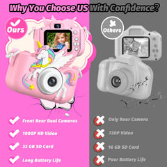 Cimizi Kids Camera comes with a lanyard for easy outdoor carrying.