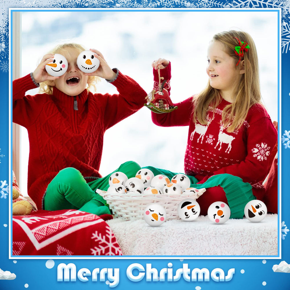 Cindeer Christmas stress ball snowman face surprise for quick outlet