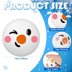 Cindeer Christmas stress ball snowman style 2 close-up with soft foam.