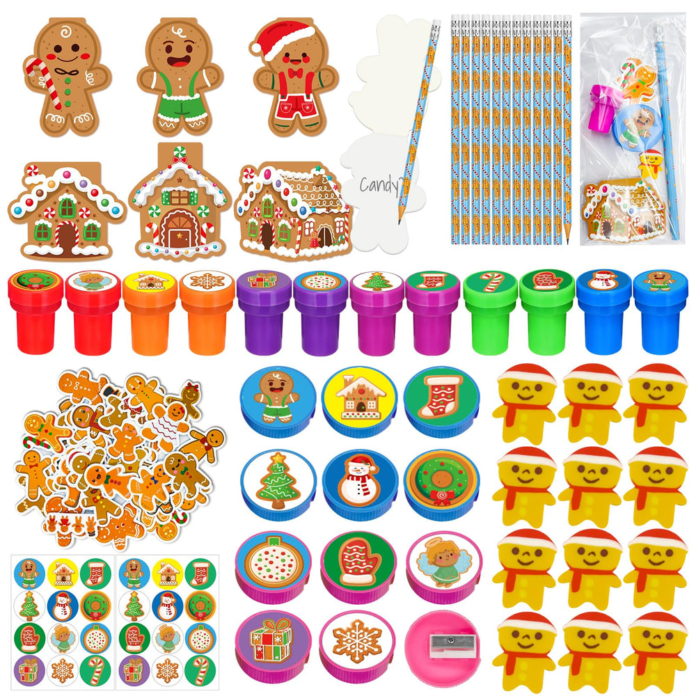 Cinrobiye Gingerbread Christmas stationery set for classroom rewards.