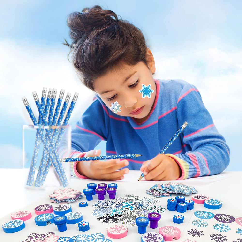 Cinrobiye Snowflake erasers for clean, quick corrections
