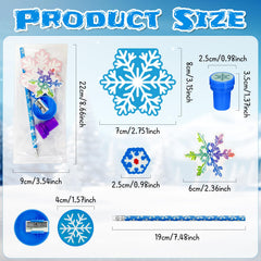 Cinrobiye Snowflake snowflake stickers for decorating crafts and gifts