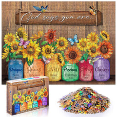 Civaner 500-piece Christian puzzle sunflower: ideal for quiet evenings and mindful focus.