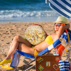Civaner glitter beach ball set, 10 pieces, easy to inflate and store.