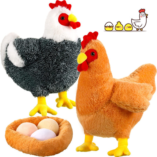 Civaner 12-inch chicken stuffed animal, perfect for cuddling and playtime.