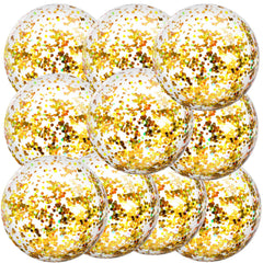 Civaner glitter beach ball 16-inch gold surface adds festive sparkle to pool parties.