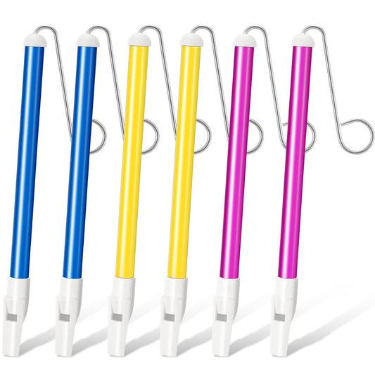 Civaner slide whistle six-pack in blue, ideal for parties and shared play.