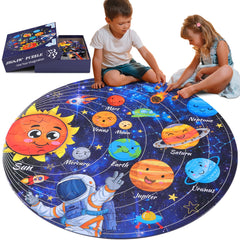 Civaner Solar System floor puzzle in giant circle for group learning