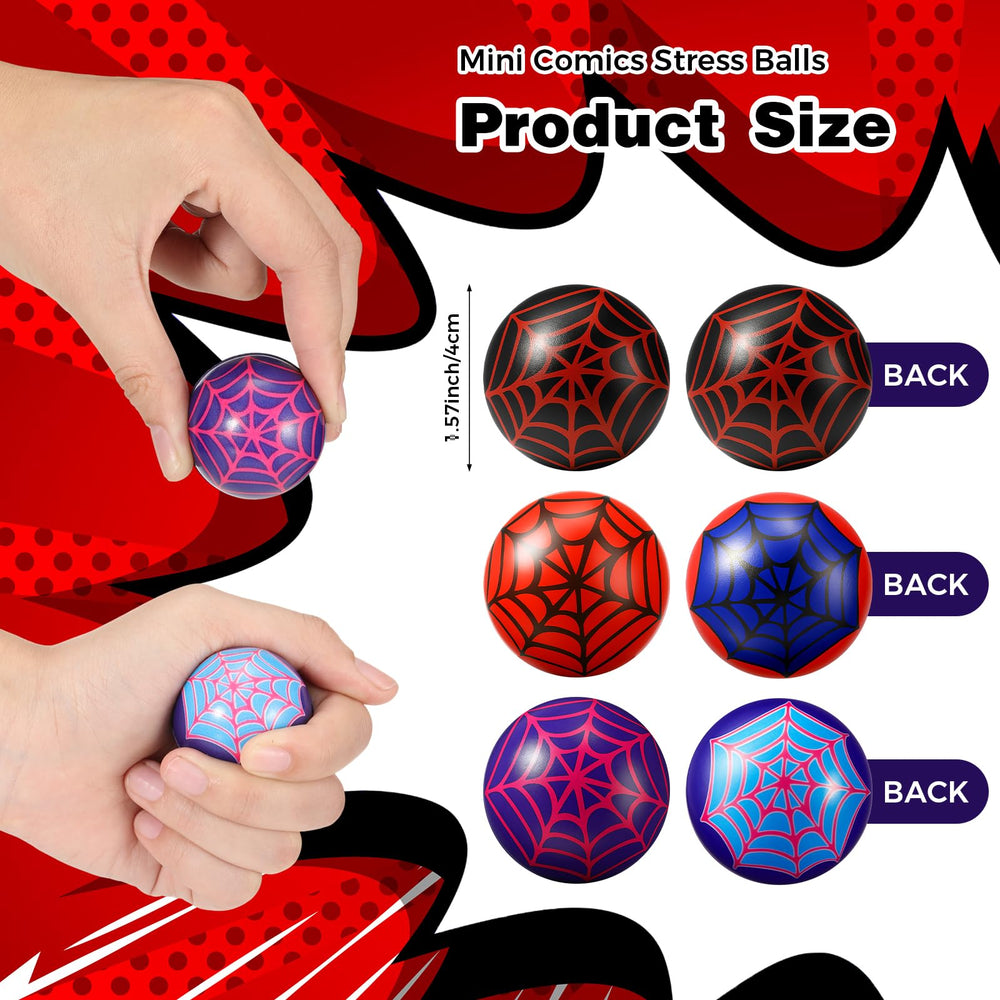 Civaner spiderball foam with spiderweb print, ideal as festive party favors.