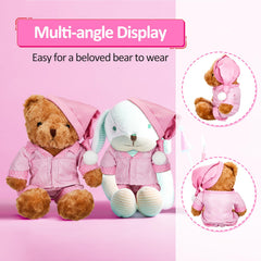 Civaner Stripe Bear Clothes on hanger, illustrating easy air-dry care