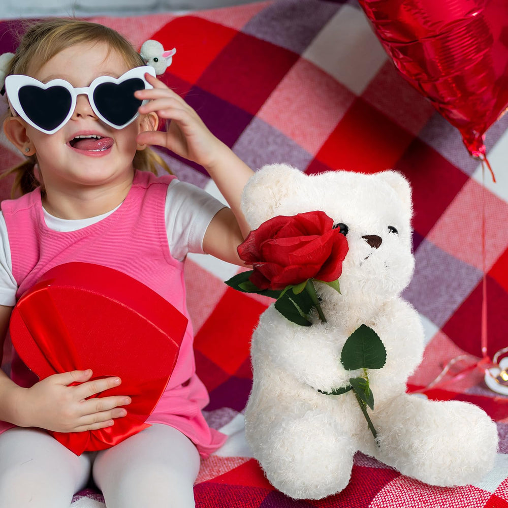 Civaner Valentine Bear ready for gifting with rose motif