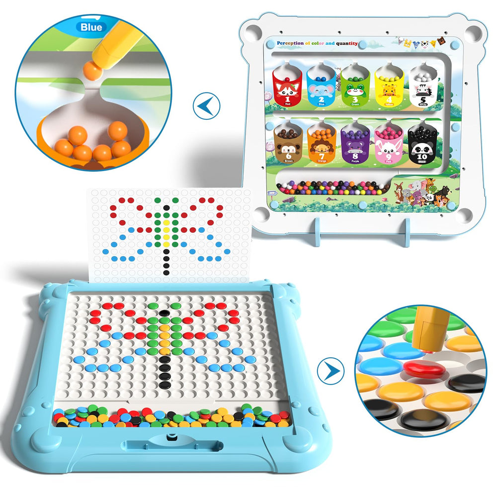 Ci Vetch magnetic dot art board with colorful beads for creative dot patterns