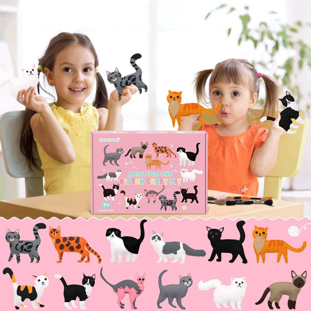 CiyvoLyeen cat sewing kit educational toy fosters creativity and fine motor skills.