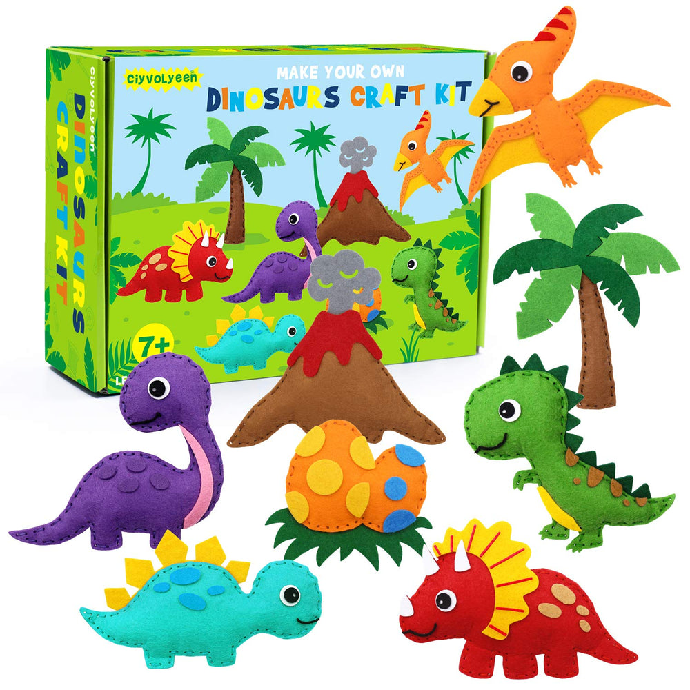CiyvoLyeen dinosaur sewing kit box ready for gifting and imaginative play.