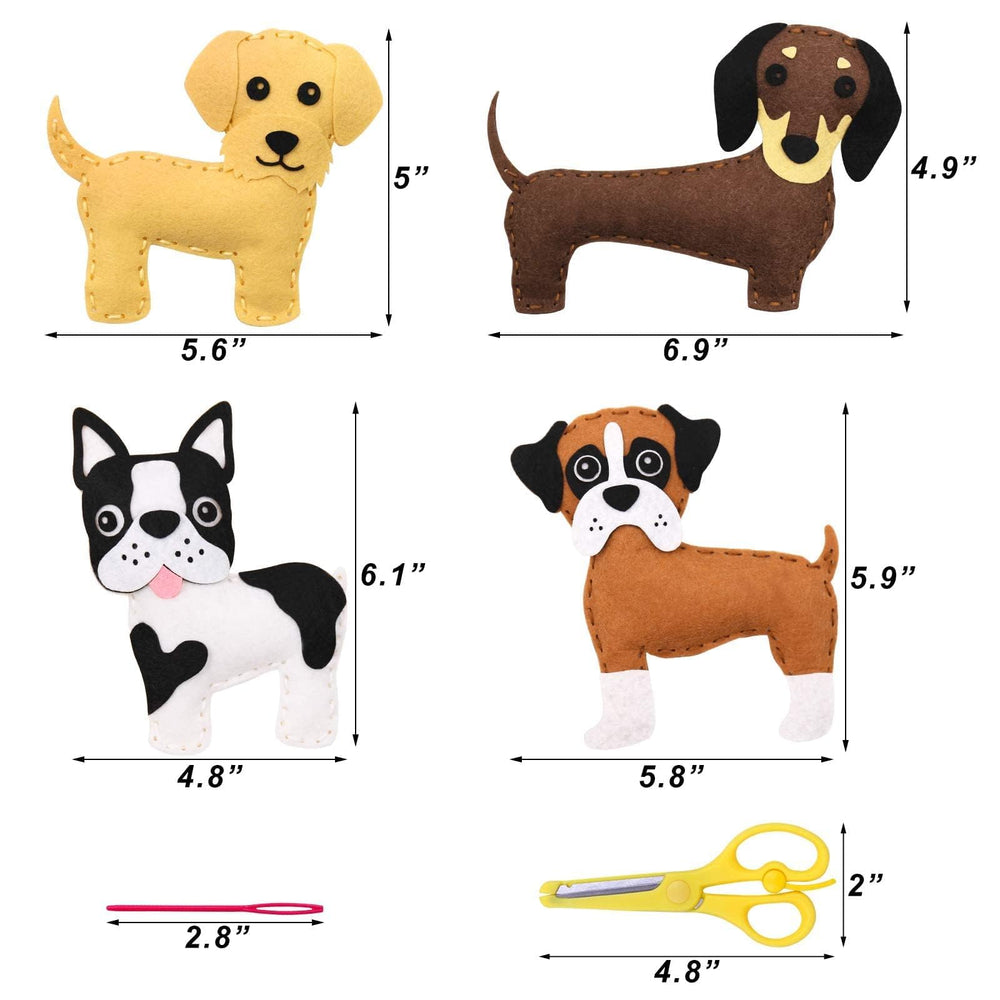 CiyvoLyeen felt puppy pieces layout encourages hands-on crafting and imagination.
