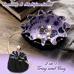 CiyvoLyeen bag with leather string and metal skull stopper for security