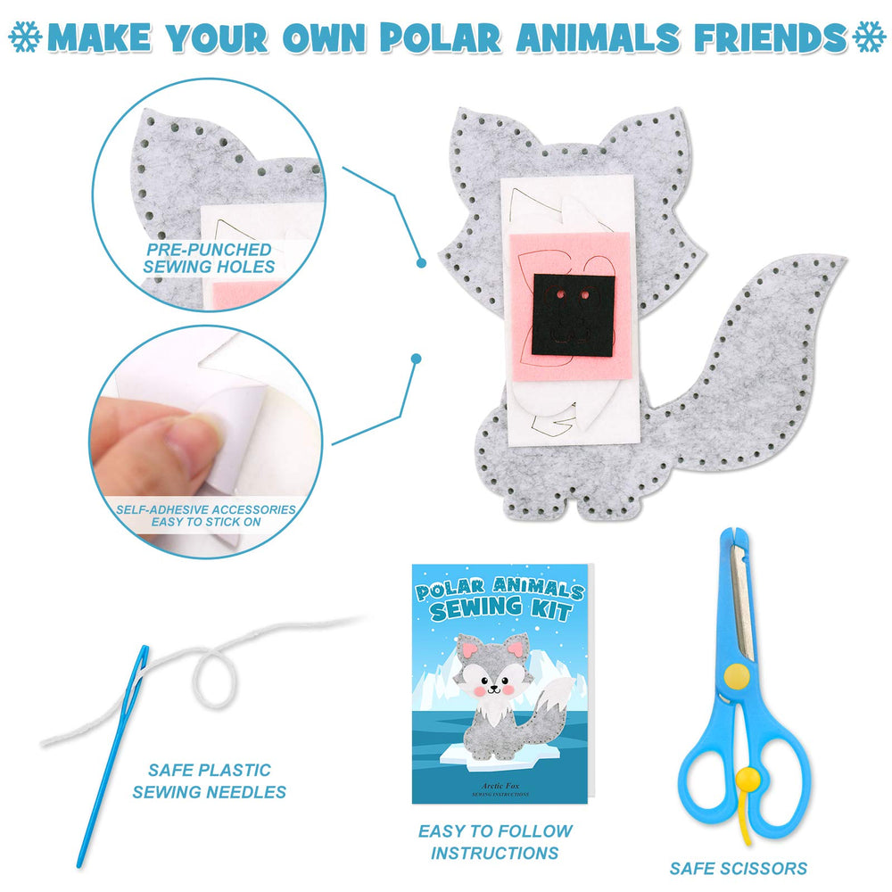 CiyvoLyeen polar animals embroidery thread included for varied textures
