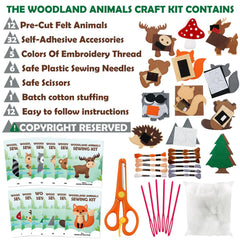 CiyvoLyeen pre-cut felt pieces: clean, easy shapes for beginners to assemble adorable forest plushies.