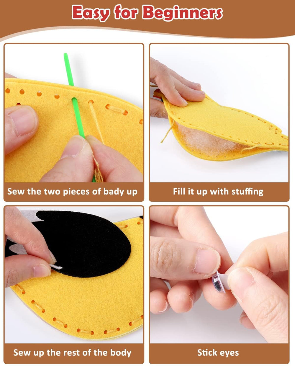 CiyvoLyeen safe scissors and stuffing for safe, mess-free crafting.