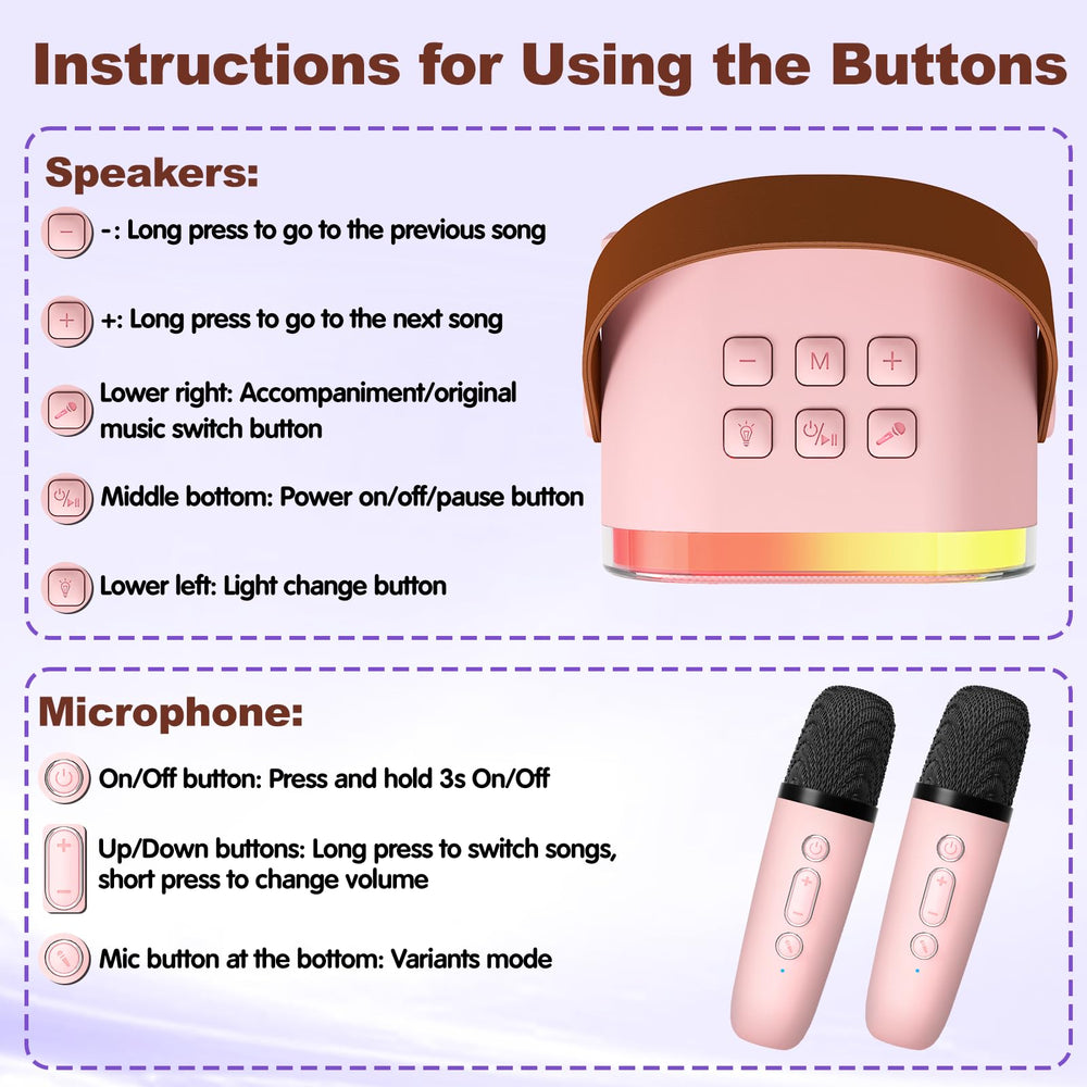 CL FUN two wireless microphones included support family performances.