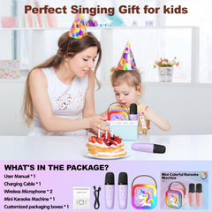 CL FUN mini karaoke machine dual microphone ports support duets