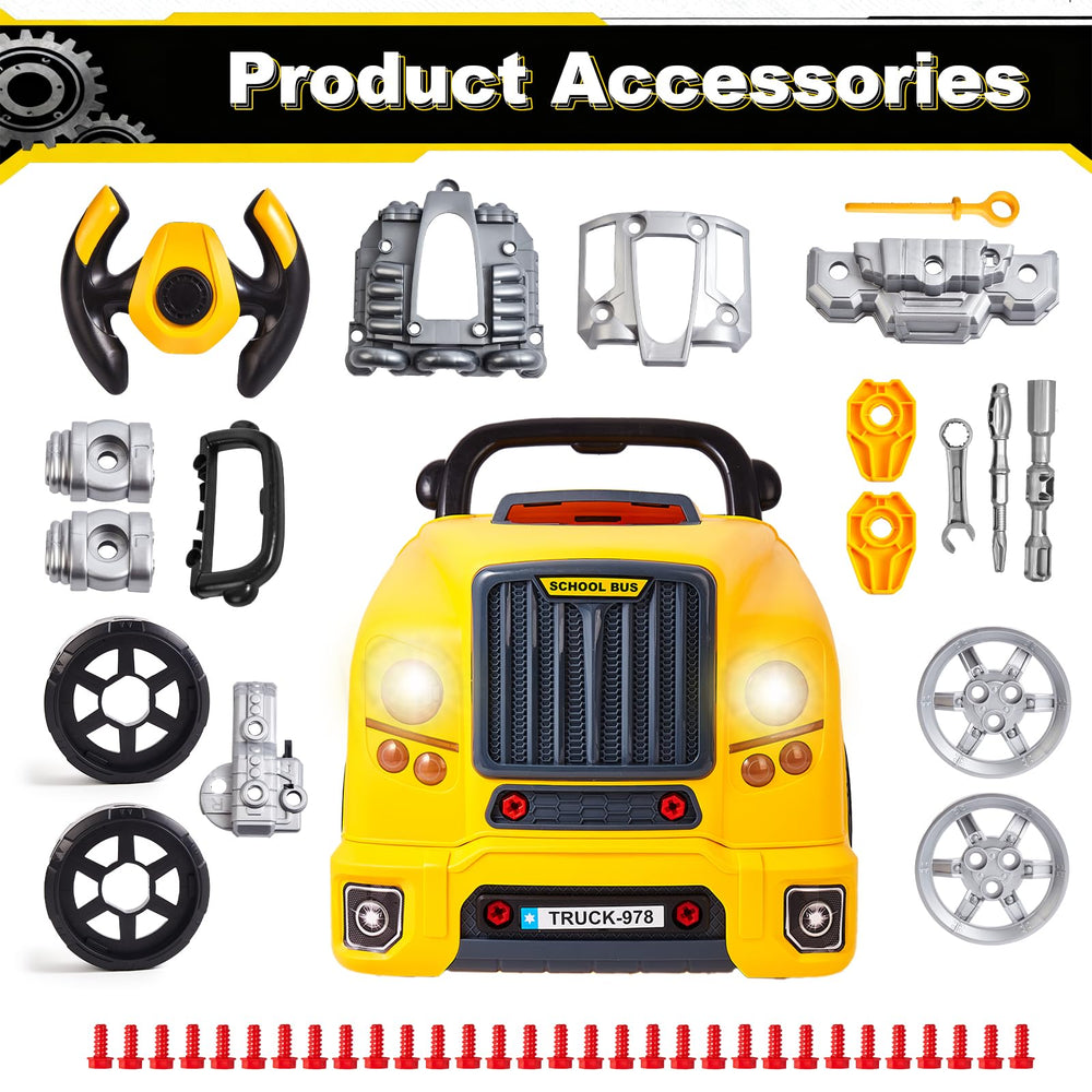 CL FUN truck engine toy LED headlights and sounds enhance immersion