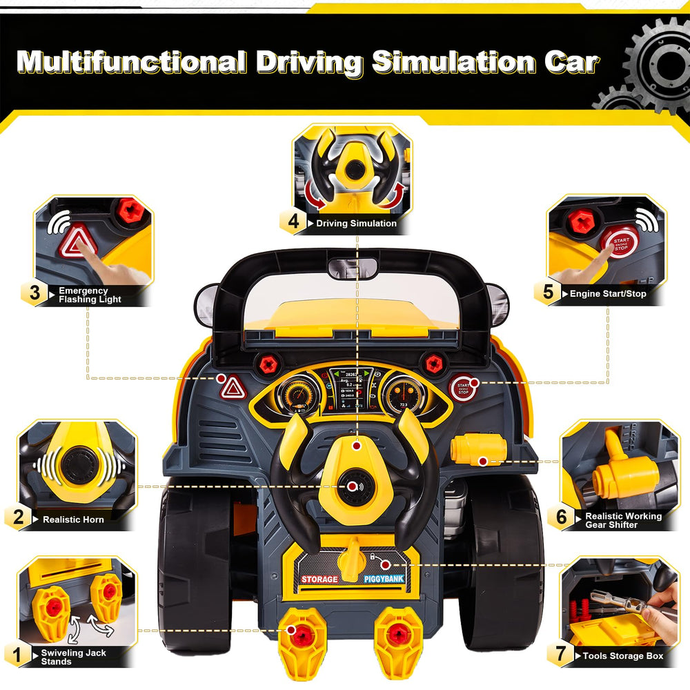 CL FUN truck engine toy removing engine parts for hands-on exploration