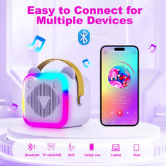 Two wireless microphones for CL FUN karaoke support duets and group singing.