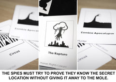 Clarendon Games The Mole mole-card highlighting the secret participant