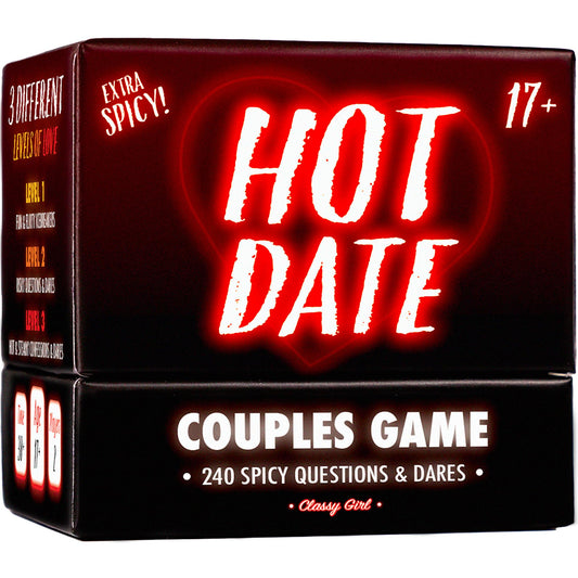 Classy Girl Hot Date cards front cover showcasing playful romance prompts for couples.
