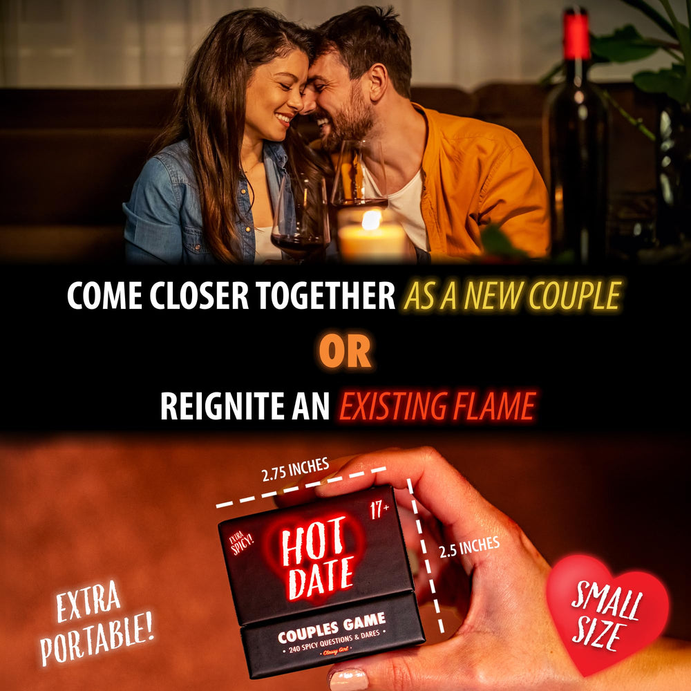 Sample Classy Girl Hot Date card showing questions and dares.
