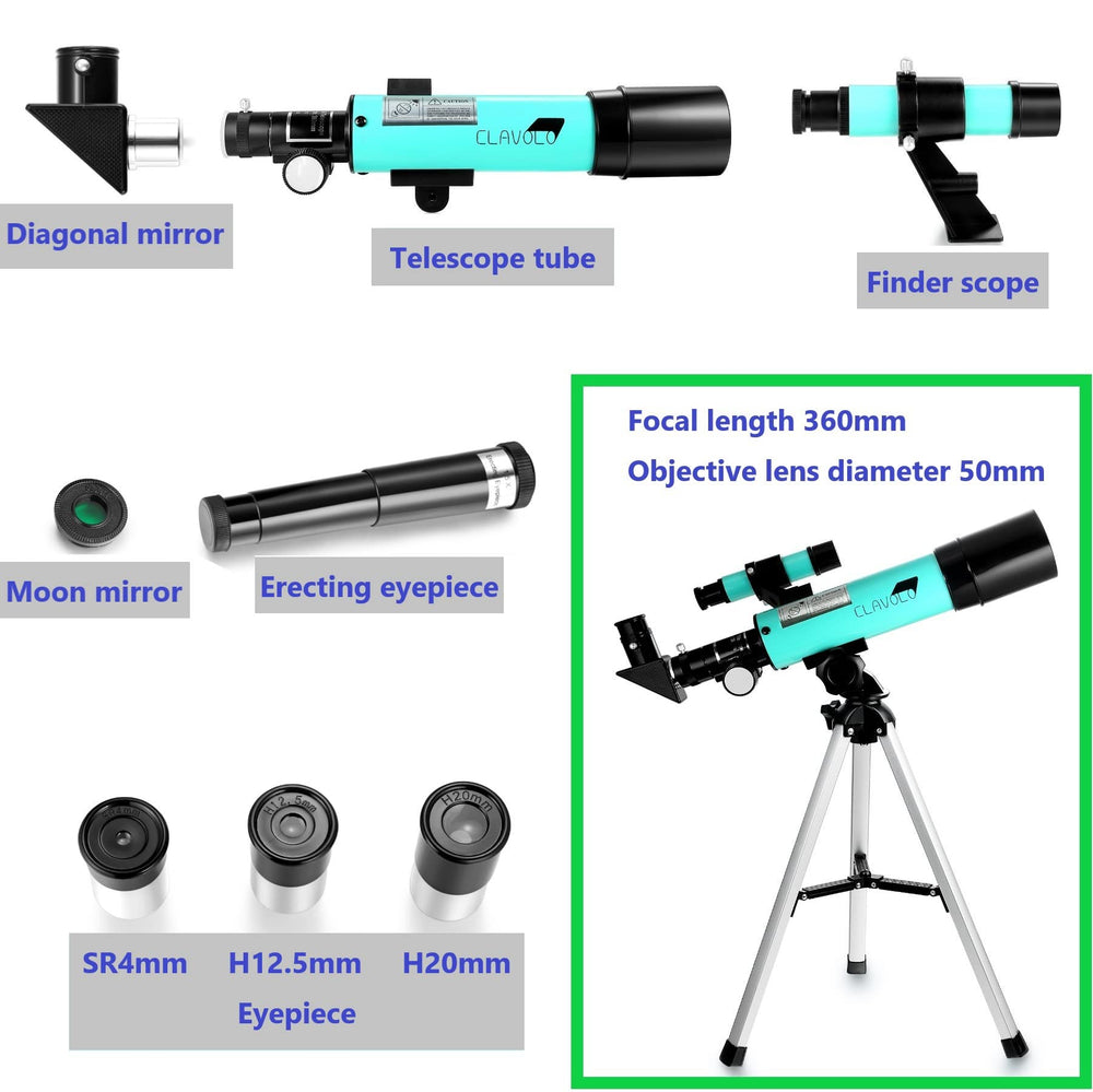 CLAVOLO erecting eyepiece 1.5x enables upright landscape viewing.